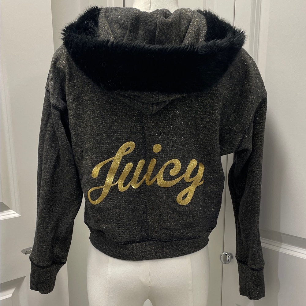 Juicy Couture Hooded Zip-Up Cardigan